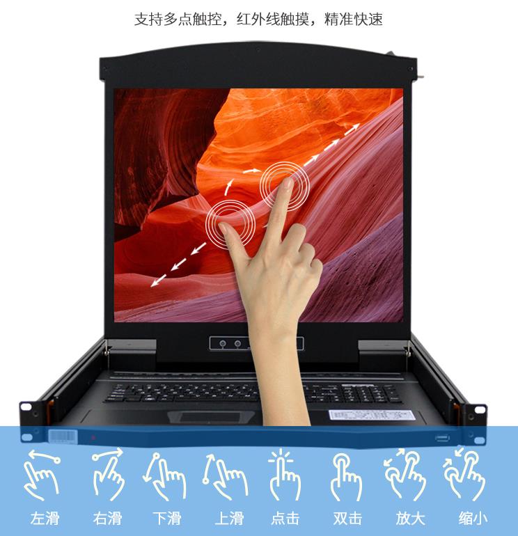 AE-1908T支持多點(diǎn)觸屏，不同觸摸手勢解讀